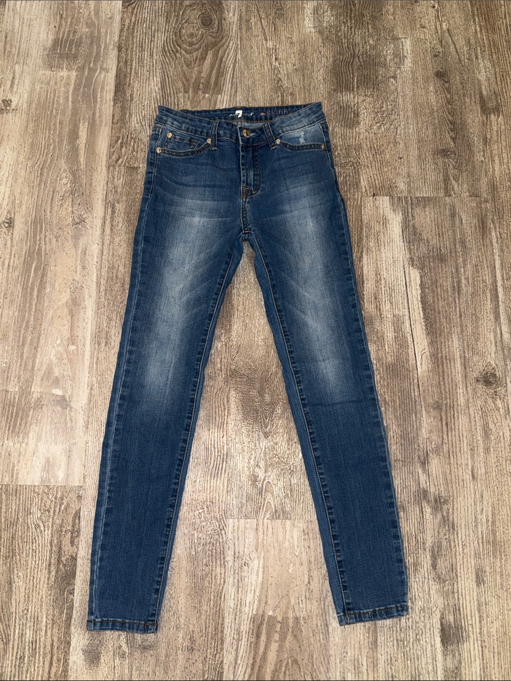 7 For All Mankind Dark Blue Kids Skinny Jeans